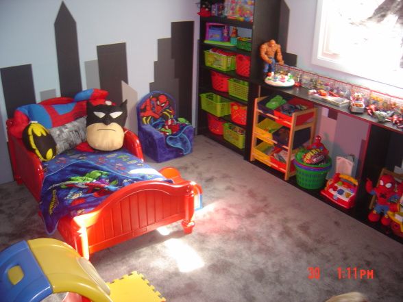 Toddlers comic superhero room |  Superhero room, boy's room.