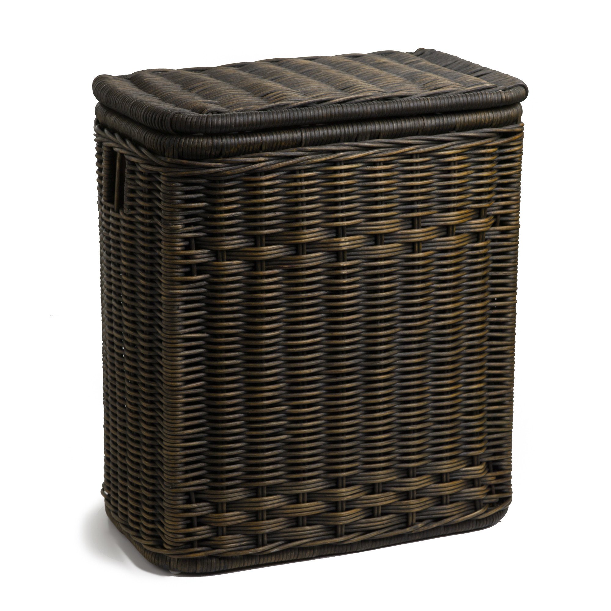 the wickerwork narrow rectangular wicker basket ... QBQEEPL