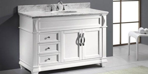 Traditional white vanity unit NGLPABY