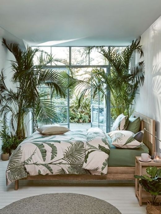 Lush tropical bedroom ideas |  Shop the look in 2020 |  Bohemian.