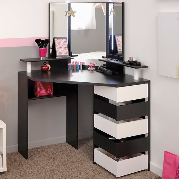 Dressing table parisot volage dressing table with mirror & reviews |  wayfair DBFABPP