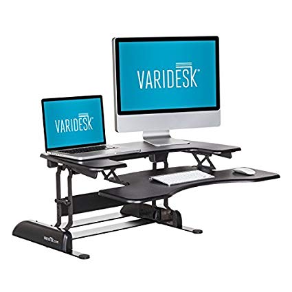 varidesk 49900 - height-adjustable standing desk - pro plus 36 - black QNITQOA