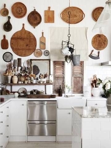Creative Vintage Kitchen Wall Decor Ideas |  Domino |  Kitchen.