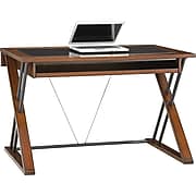 Waln® Astoria computer desk, cherry brown XBFMFLZ