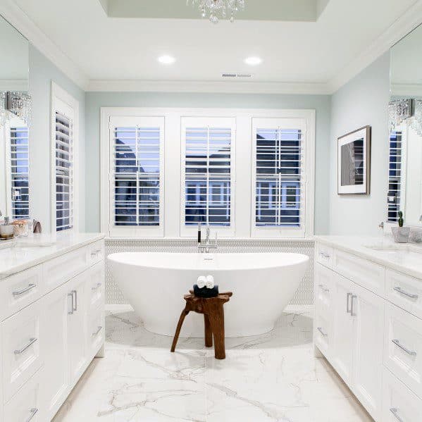 Top 60 Best White Bathroom Ideas - Home Interior Design