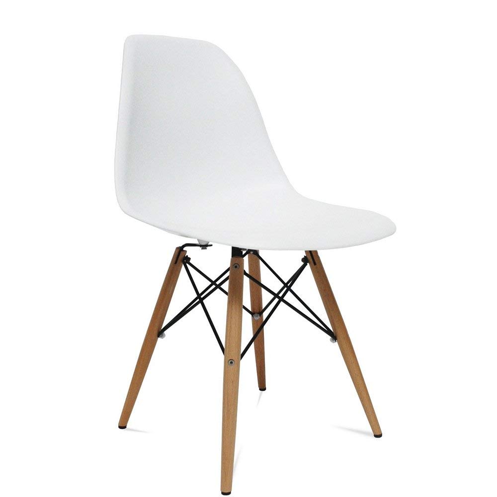 white dining room chairs amazon.com - dining room chair with legs made of fine mod wood - chairs JXNNALZ