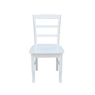 white dining chairs Madrid pure white dining chair (set of 2) ODMMLBS