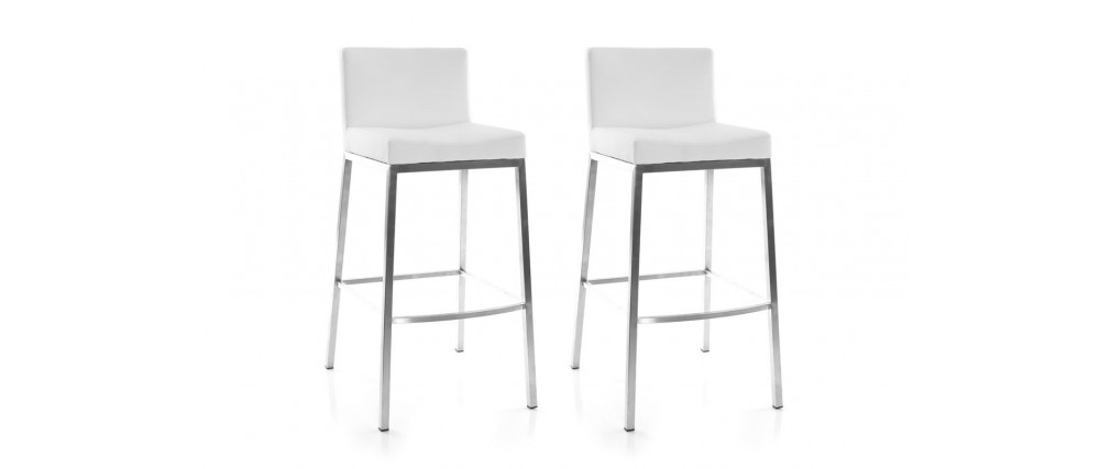 white modern bar stool epsilon (set of 2) OLBEYAY