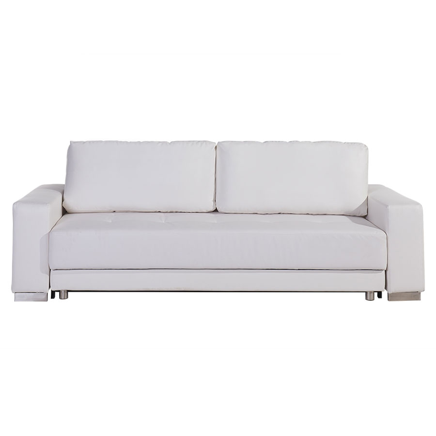 white sofa bed order request · corrosive white synthetic leather + modern stainless steel sofa bed ZRCQUYI