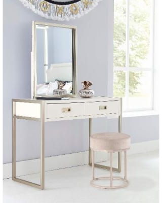 white vanity unit Hillsdale Möbel Swanson make-up stool, white XOMHKTM