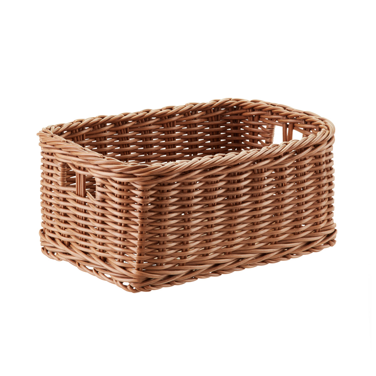 Wicker baskets storage container made of plastic with handles DPGKVYF