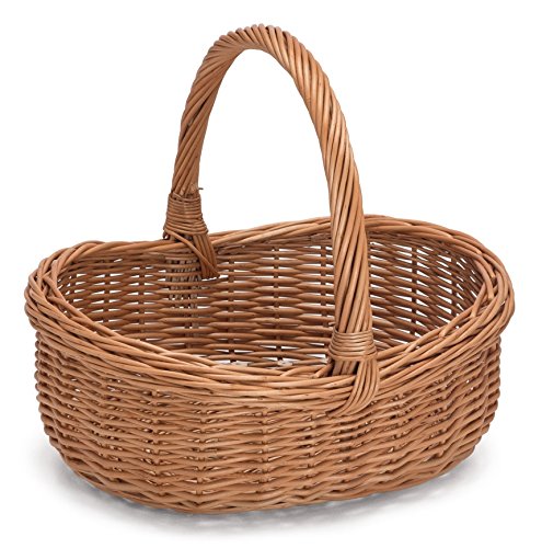 Wicker baskets Prestige wicker basket with handle, natural, 43 x 36 x 35 PLPQFWZ