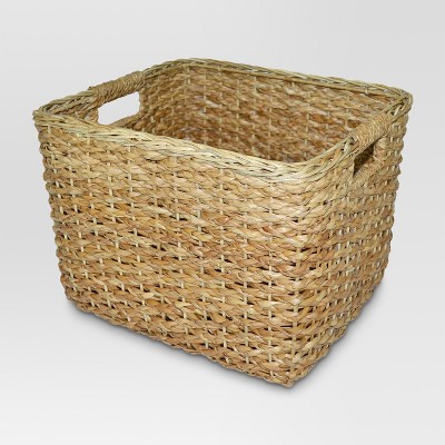 Wicker Baskets Seagrass Rectangular Wicker Basket - Large - Threshold ™ TMFBBYE