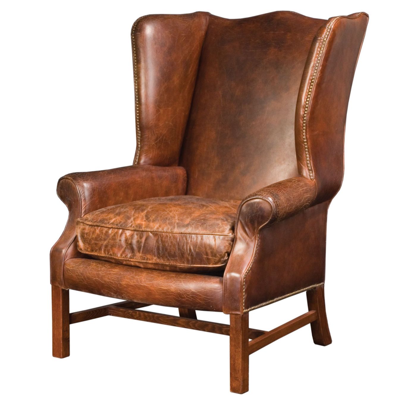 Wing chair leather Image from: Leather wing chair pretty AGTDKLL