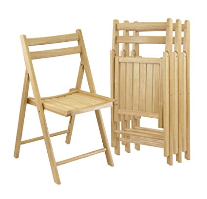 winsome wooden folding chairs, natural, set of 4 XFFTNMW