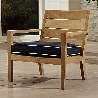 Wooden garden furniture Regatta natural armchair with sunbrella ® cushions TTIMEIH