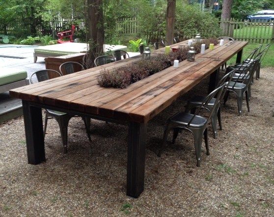 Garden furniture made of wood Garden furniture made of reclaimed wood |  rustic garden tables JNPEAME