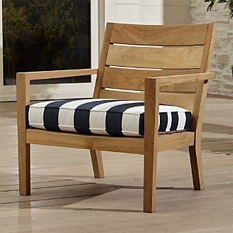 Wooden garden furniture Regatta natural armchair with sunbrella ® cushions VBLLRNQ