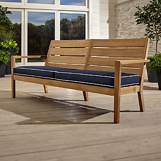 Wooden garden furniture Regatta natural sofa with sunbrella ® cushions KGUGHHX