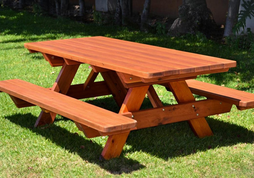 Garden furniture made of wood, solid wood Garden furniture and picnic tables made of wood in lively EZSZEVT