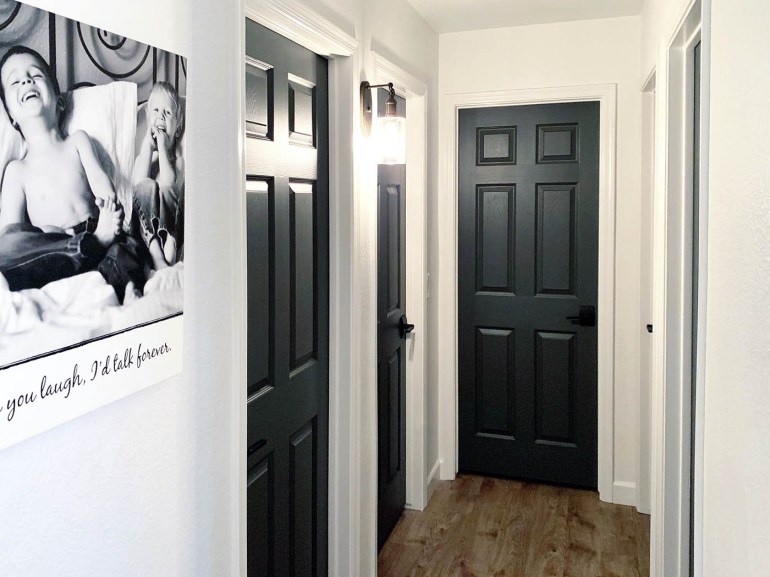 Dark Gray Doors - How to paint your own - all for the memories