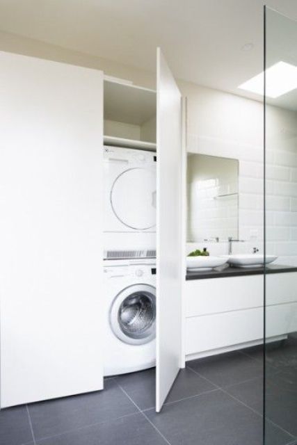 23 creative ways to hide a washing machine in your home - DigsDigs.