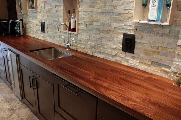 ceramic tile kitchen counter ideas |  Wooden countertops kitchen.