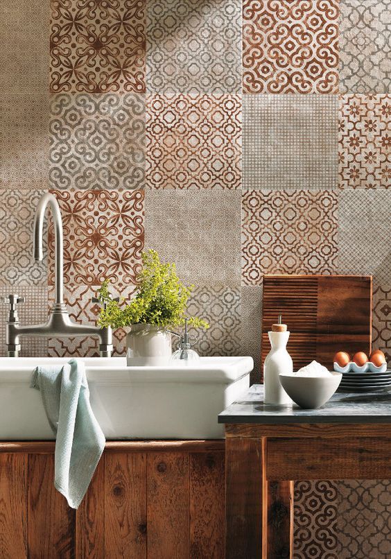 Ceramic Tile Kitchen Backsplashes That Catch Your Attention.  Pinned by.