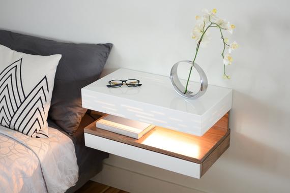 Contemporary bedside table Floating bedside table Floating bedside table |  Et