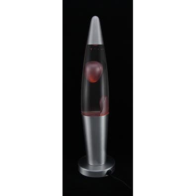 Shop Silver / Red Liquid Metal Peace Motion Lava Lamp 16 inch.