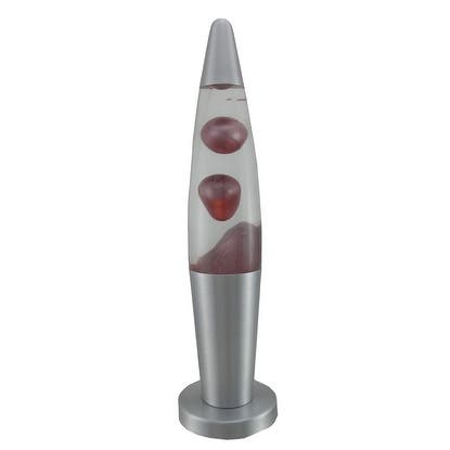 Shop Silver / Red Liquid Metal Peace Motion Lava Lamp 16 inch.