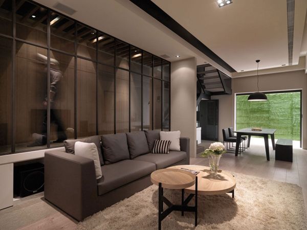 Elegant interior design of a multi-storey apartment |  Modern white.