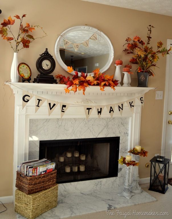12 Ways to Decorate a Thanksgiving Mantle You'll Be Thankful F.