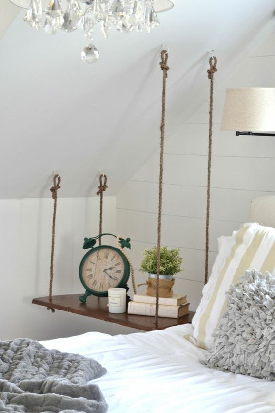 24 hanging bedside tables to save space - DigsDi