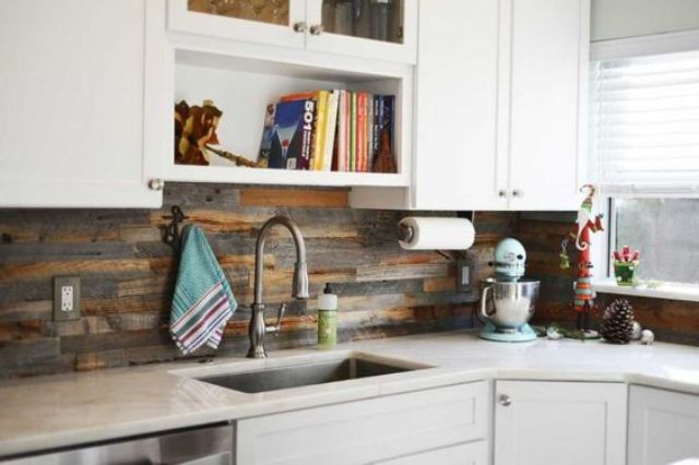 24 wooden kitchen backsplashes for a wow effect - DigsDi