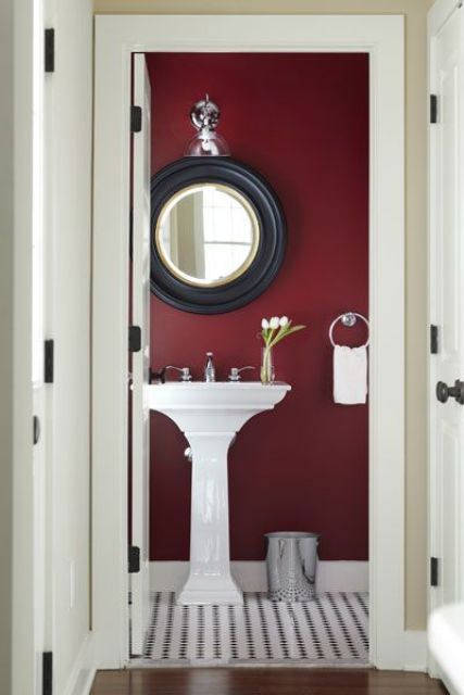 22 ideas for using marsala for bathroom decor |  DigsDigs |  Bath .