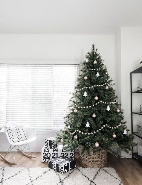 25 Trendy Minimalist Christmas Tree Decor Ideas |  ComfyDwelling.