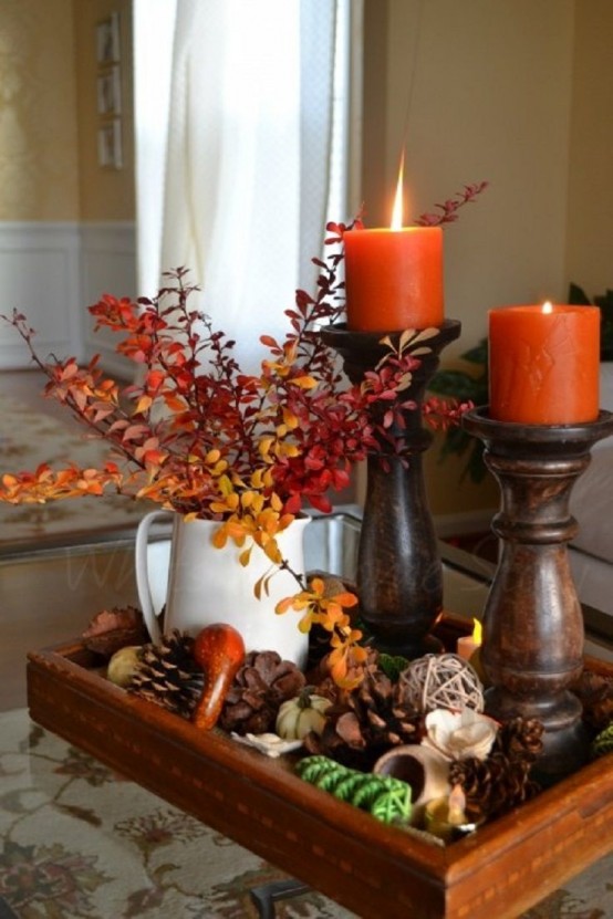 43 Cozy and Cute Candle Decor Ideas for Fall - DigsDi