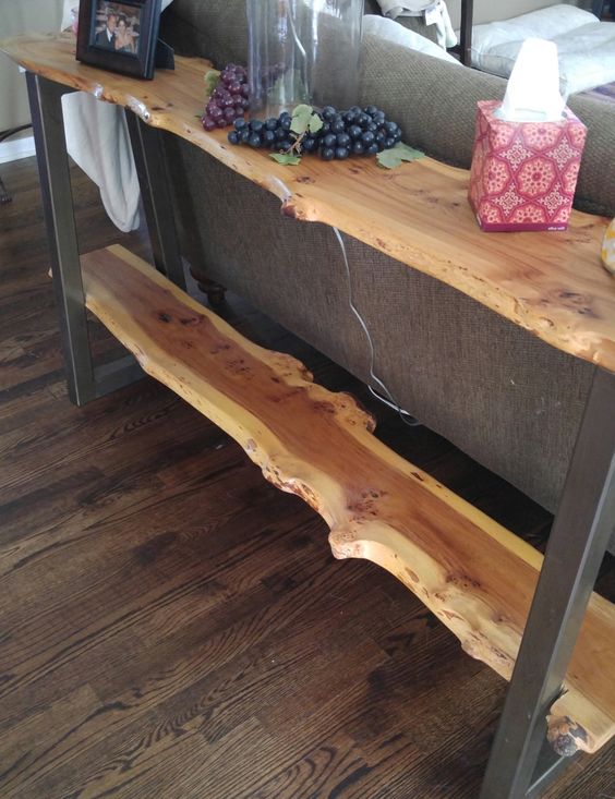 24 Chic Live Edge Wooden Furniture Objects to Try - Shelterne