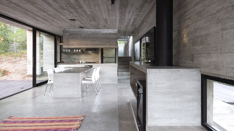 Raw Concrete Home built everything inside Concre