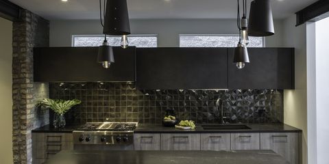 25 beautiful kitchens with dark backsplashes - dark kitchen.