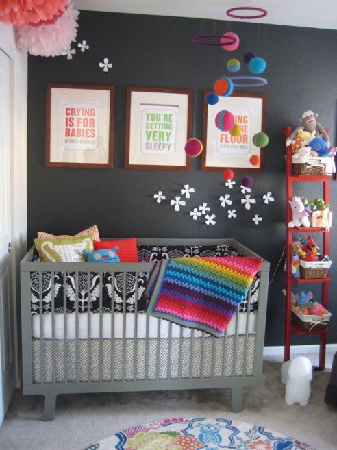 Baby room colors, colorful children's room, baby room dec