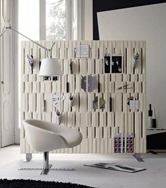 Smart and modern interior design with room dividers.