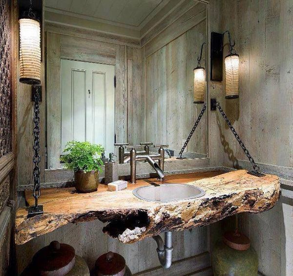 51 Insanely Beautiful Rustic Barn Bathrooms |  Rustic bathroom.
