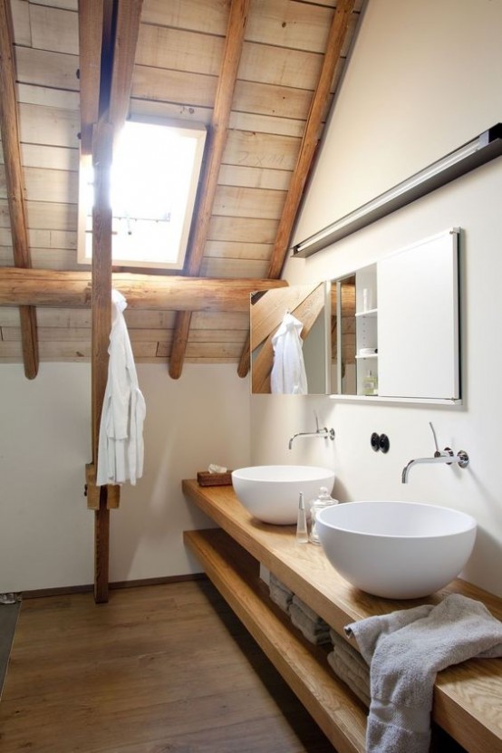 50 bathrooms with exposed wood beams - DigsDi