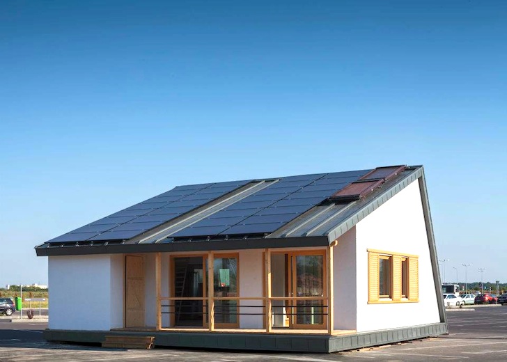 The prefabricated PRISPA Solar Decathlon House in Romania produces 20% more.