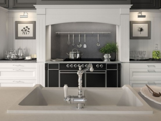 English mood kitchen with country chic design - DigsDi