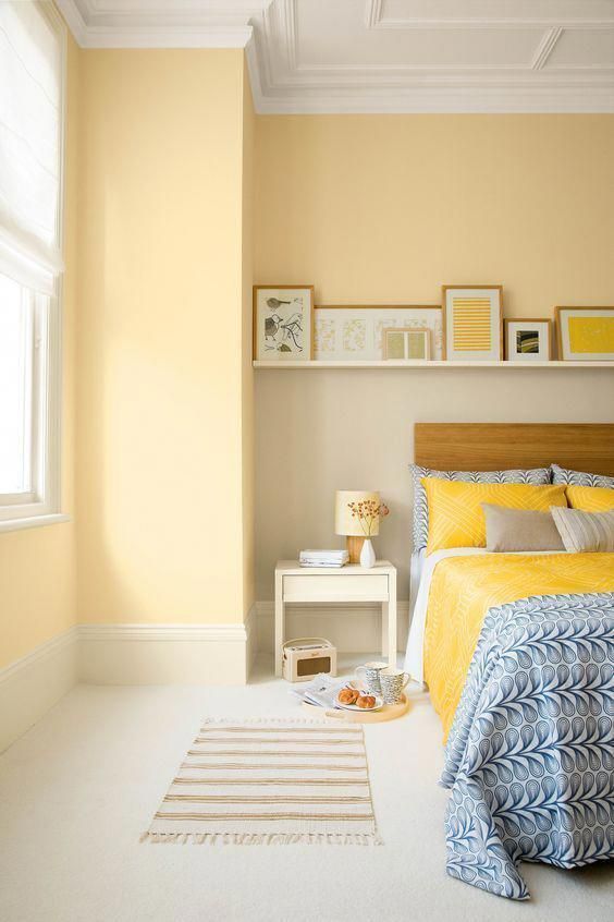 25 easy ways to add yellow to your bedroom in 2020 |  Yellow .