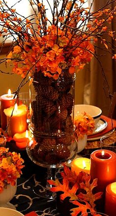 100+ Best Fall Table Decoration Images |  Fall table, fall table.