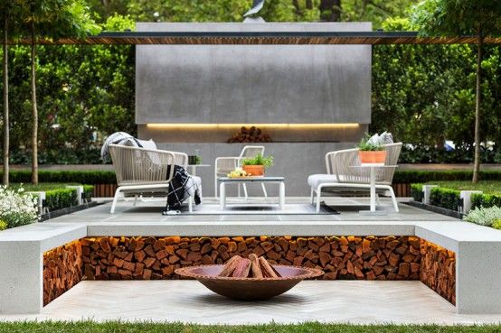 Stylish modern garden and patio design by Nathan Burkett.